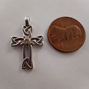 Solvar Sterling Silver Celtic Cross Necklace